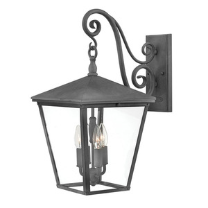 H1435DZLL Trellis Entrance Outdoor Wall Light - Aged Zinc