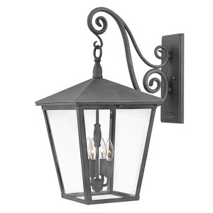 H1438DZLL Trellis Entrance Outdoor Wall Light - Aged Zinc