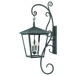 H1439DZ Trellis Entrance Outdoor Wall Light - Aged Zinc