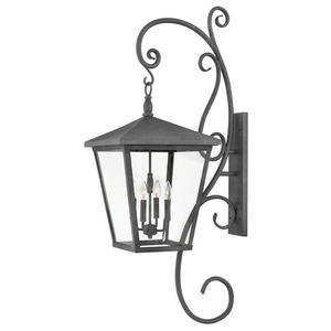 H1439DZLL Trellis Entrance Outdoor Wall Light - Aged Zinc