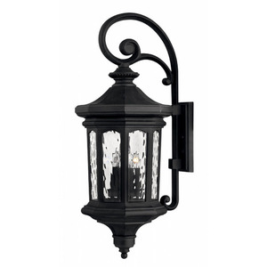 H1605MB Raley Entrance Outdoor Wall Light - Museum Black