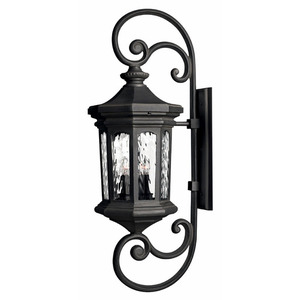 H1609MB Raley Entrance Outdoor Wall Light - Museum Black