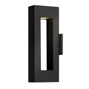 H1640SKLED Atlantis Entrance Outdoor Wall Light - Satin Black