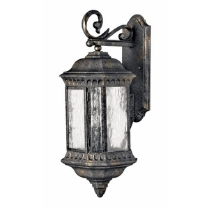 H1725BG Regal Entrance Outdoor Wall Light - Black Granite