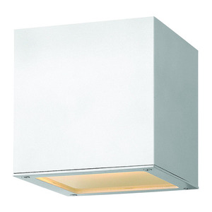 H1768SW Kube Entrance Outdoor Wall Light - Satin White