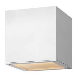 H1769SW Kube Entrance Outdoor Wall Light - Satin White