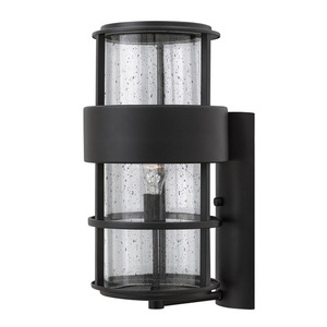 H1905SK Saturn Entrance Outdoor Wall Light - Satin Black