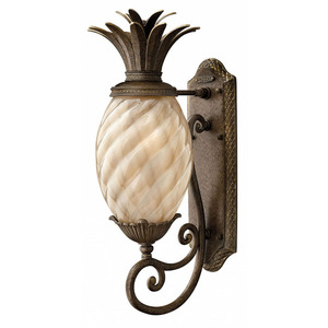 H2120PZLED Plantation Entrance Outdoor Wall Light - Pearl Bronze