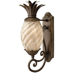 H2120PZGU24 Plantation Entrance Outdoor Wall Light - Pearl Bronze