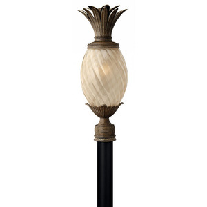 H2121PZLED Plantation Post Light Post Lights - Pearl Bronze