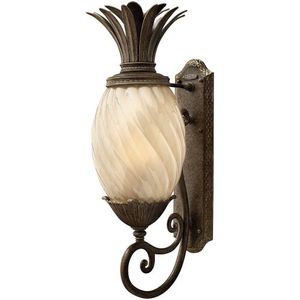 H2124PZGU24 Plantation Entrance Outdoor Wall Light - Pearl Bronze