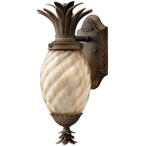 H2126PZGU24 Plantation Entrance Outdoor Wall Light - Pearl Bronze