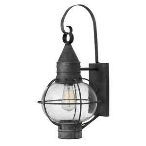 H2204DZLED Cape Cod Entrance Outdoor Wall Light - Aged Zinc