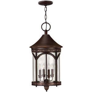 H2312CBLED Lucerne Hanging Hanging Lantern - Copper Bronze