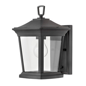 H2368MB Bromley Entrance Outdoor Wall Light - Museum Black