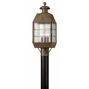 H2371AS Nantucket Post Light Post Lights - Aged Brass