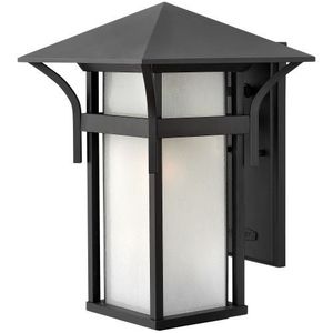 H2575SKGU24 Harbor Entrance Outdoor Wall Light - Satin Black