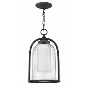 H2612DZLED Quincy Hanging Hanging Lantern - Aged Zinc