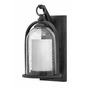 H2614DZLED Quincy Entrance Outdoor Wall Light - Aged Zinc