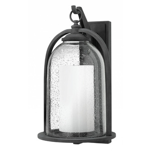 H2618DZLED Quincy Entrance Outdoor Wall Light - Aged Zinc