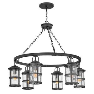 H2689BK Lakehouse Hanging Hanging Lantern - Black