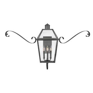 H2774BLBSCR Nouvelle Entrance Outdoor Wall Light - Blackened Brass