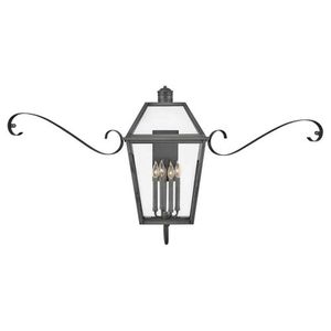 H2775BLBSCR Nouvelle Entrance Outdoor Wall Light - Blackened Brass