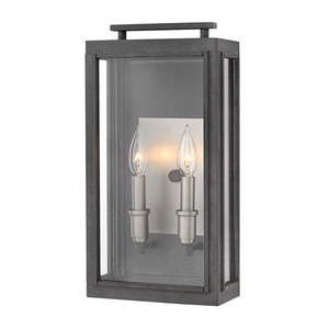 H2914DZLL Sutcliffe Entrance Outdoor Wall Light - Aged Zinc