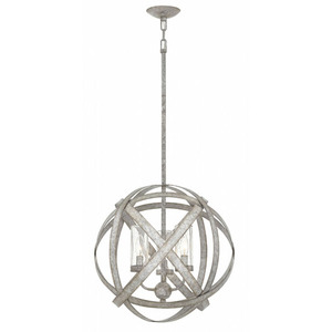 H29703WZ Carson Hanging Hanging Lantern - Weathered Zinc