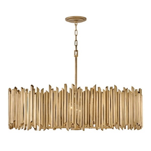 H30026BNG Roca Drum Pendant Pendant Light - Burnished Gold