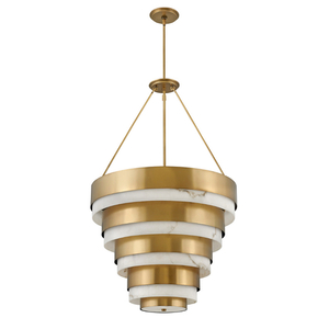 H30188HB Echelon Semi Flush Mount Ceiling Light - Heritage Brass