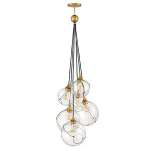 H30306HBR Skye Entrance / Foyer Pendant Light - Heritage Brass