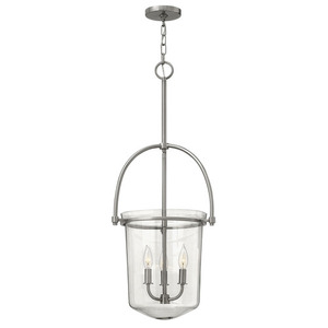 H3033BN Clancy Entrance / Foyer Pendant Light - Brushed Nickel