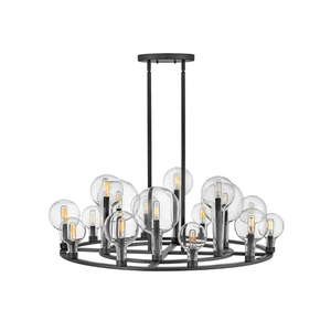 H30529BK Alchemy Large Foyer Chandelier Chandelier - Black