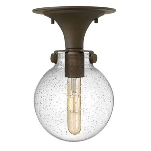H3149OZCS Congress Semi Flush Mount Ceiling Light - Oil Rubbed Bronze /Clear Seedy