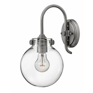H3174AN Congress 1 Bulb Wall Sconce - Antique Nickel H3174AN Congress 1 Bulb Wall Sconce - Antique Nickel