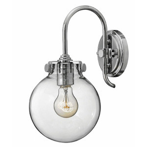 H3174CM Congress 1 Bulb Wall Sconce - Chrome H3174CM Congress 1 Bulb Wall Sconce - Chrome