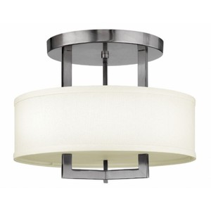 H3200ANL720 Hampton Semi Flush Mount Ceiling Light - Antique Nickel