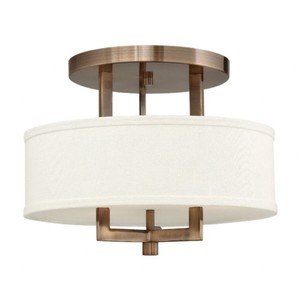 H3200BRL720 Hampton Semi Flush Mount Ceiling Light - Brushed Bronze