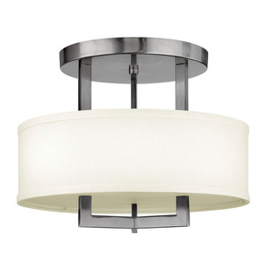 H3200AN Hampton Semi Flush Mount Ceiling Light - Antique Nickel