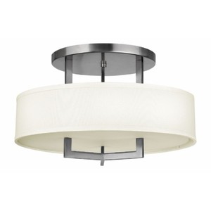 HIN3201AN Hampton Semi Flush Mount Ceiling Light - Antique Nickel