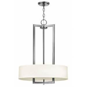 H3203ANLED Hampton Drum Pendant Pendant Light - Antique Nickel