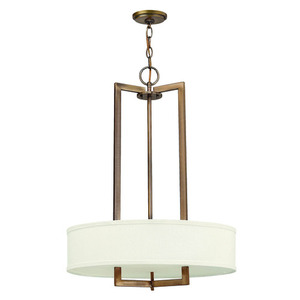 H3203BRGU24 Hampton Drum Pendant Pendant Light - Brushed Bronze