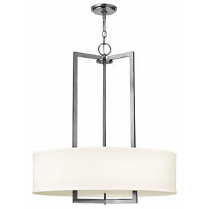 H3204ANLED Hampton Drum Pendant Pendant Light - Antique Nickel