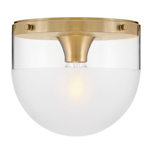 H32081LCB Beck Flush Mount Ceiling Light - Lacquered Brass