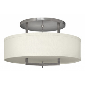 H3211ANLED Hampton Semi Flush Mount Ceiling Light - Antique Nickel