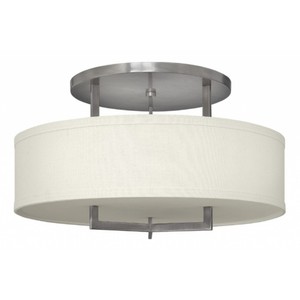 H3211AN Hampton Semi Flush Mount Ceiling Light - Antique Nickel