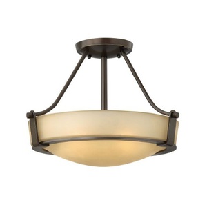 H3220OBL720 Hathaway Semi Flush Mount Ceiling Light - Olde Bronze