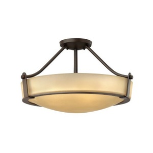 H3221OBL720 Hathaway Semi Flush Mount Ceiling Light - Olde Bronze