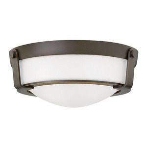 H3223OBWH Hathaway Flush Mount Ceiling Light - Olde Bronze / White H3223OBWH Hathaway Flush Mount Ceiling Light - Olde Bronze / White